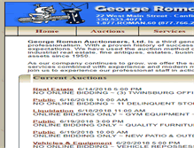 Tablet Screenshot of georgeromanauctioneers.com